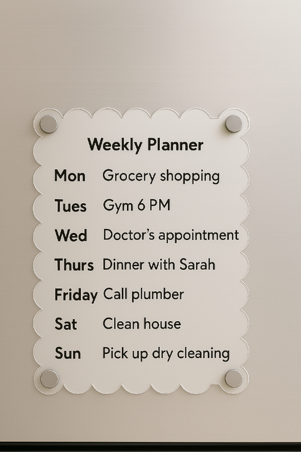Weekly Wave Acrylic Planner