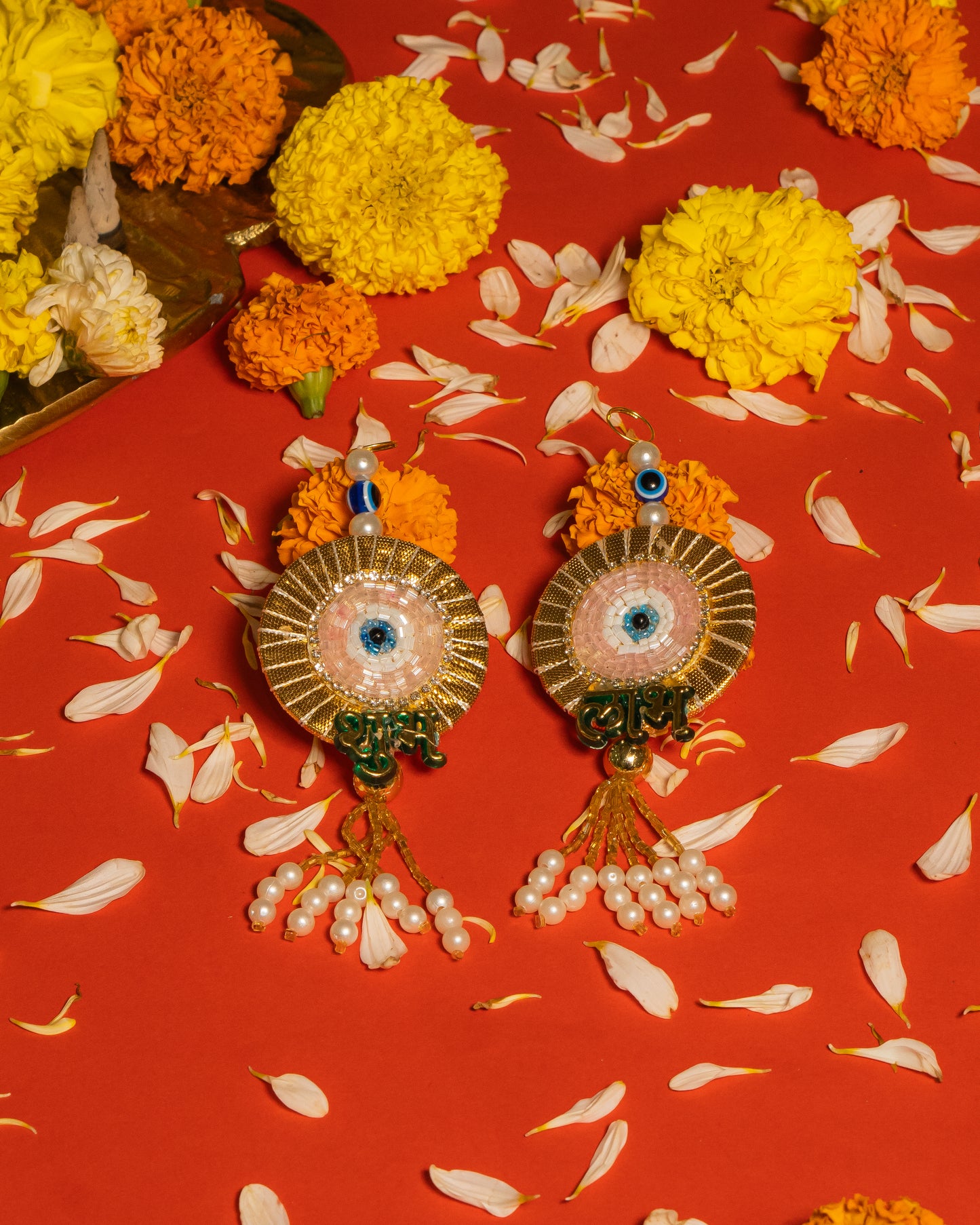 Pink Evil Eye Shubh Labh