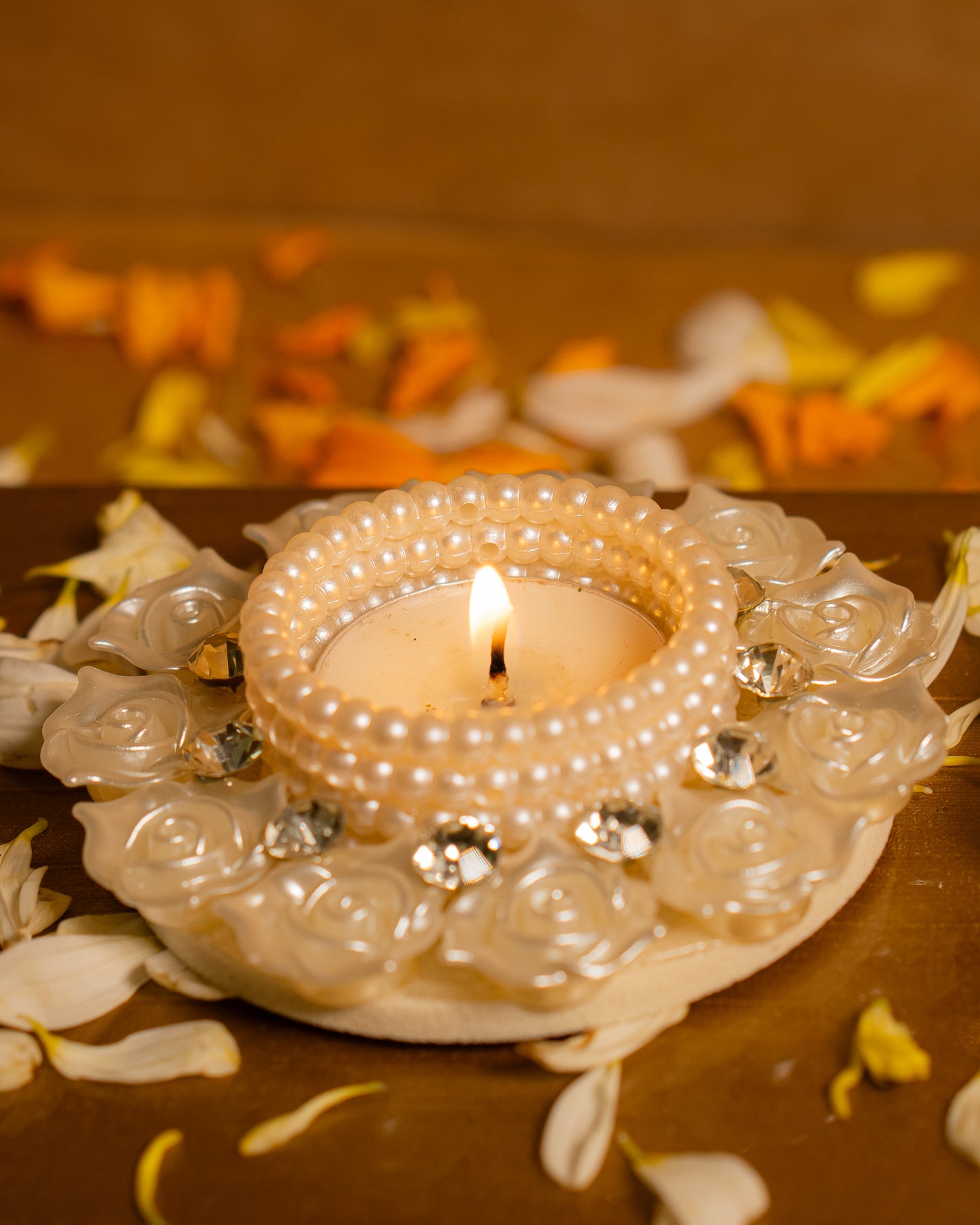 Pearl Blossom Tealight Holders