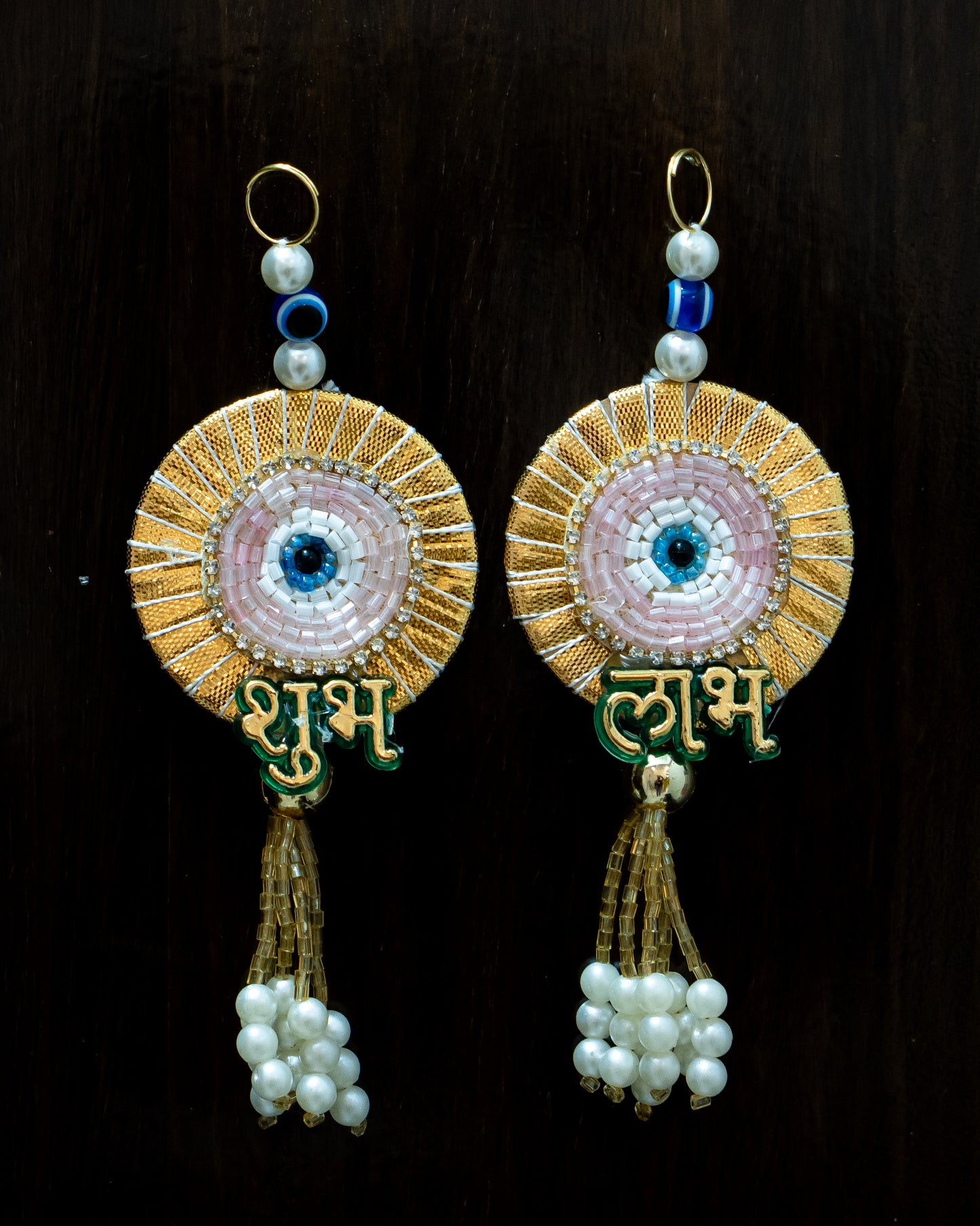 Pink Evil Eye Shubh Labh