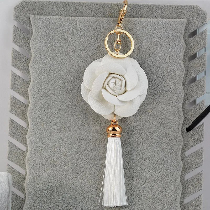 Luxe Bloom Tassel Keychain