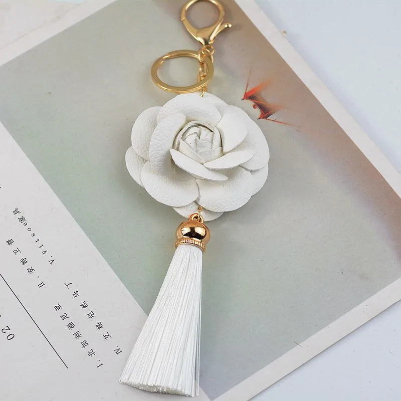 Luxe Bloom Tassel Keychain