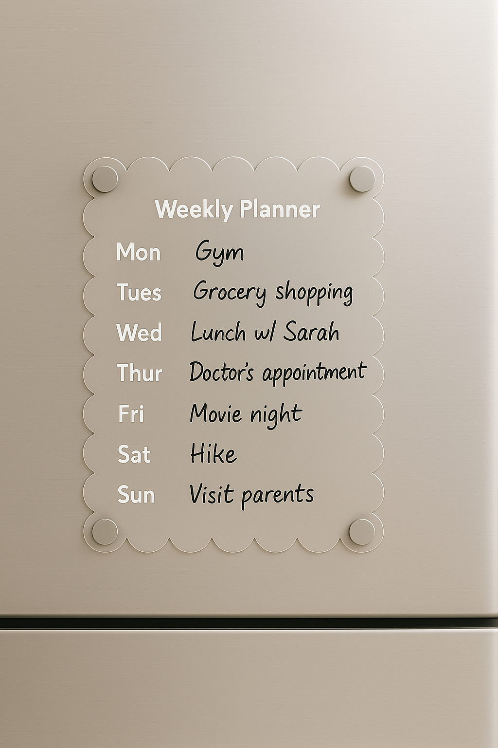 Weekly Wave Acrylic Planner