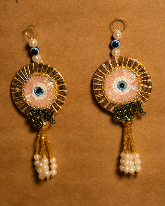 Pink Evil Eye Shubh Labh